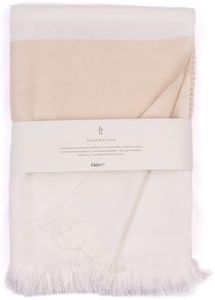 HABER 100% Bamboo Large Bath Towel Ultra Soft, Light Weight, & Quick Dry Towel for Bath, Travel, Gym, Beach, Pool, and Yoga | 76 X 152 cms (Sand)