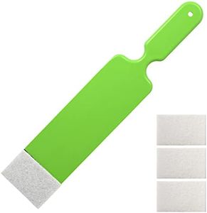 NEWISHTOOL Long Grip Handle Auto Bulldozer Squeegee for Window Tint Film Installing, Mini Scrubber Scraper for Car Vinyl Wrap Rear Window Glass Cleaning, 1 PC Paddle Squeegee with 3 pcs Extra Felts