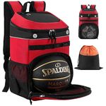 Basketball Bag Backpack for Men Kids Basketball Bookbag with Ball Compartment Shoes Bag 30L Capacity Lightweight Boys Soccer Ball Bag Gym Backpack Fit Volleyball Football Sports Travel School