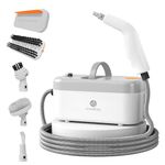 HOMEBASIC Steam Cleaner 1200W for Home & Car (5 Attachments)| Portable, Waterproof IPX4, 850mL Water Tank| High Pressure Deep Cleaning for Floor, Carpet, Grout, Grease, Windows, Kitchen & Bathroom