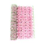 QOTSTEOS Artificial Hedges, Wedding Decor Bordering Garden Fence Privacy Screen Artificial Flowers Trellis, Trellis Fence Panels Waterproof Wall Fence For Wedding Garden Yard(Pink,size:118x20in)