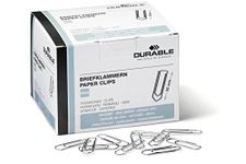 Durable Paper Clips 32mm Zinc Plated - Box of 1000 Clips - For Keeping Important Documents Safely Together - Made in Germany