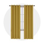 Deconovo Thermal Insulated Window Treatments Grommet Top Blackout Room Darkening Curtain Sliding Glass Door, 52x95 Inch-1 Panel, Turmeric