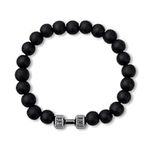 Dumbbell Bracelets for Men and Women Stylish Black Natural Stone Bead Bracelet Men's Jewellery Gifts Ideal for Fitness Enthusiasts Yoga Lovers Durable Fashionable Sports Accessory Unisex Jewelry