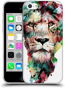 Official Riza Peker The King Animals Soft Gel Case Compatible for Apple iPhone 5c