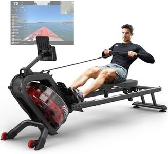 PASYOU Water Rowing Machines for Home Gym 50°Incline Enhanced Resistance Rower, 150KG Weight Capacity Rower Machine with Bluetooth Connection 44 Days Kinomap APP Membership