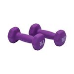 Amazon Basics Neoprene Coated Dumbbell Hand Weight Set, 3-Pound, Set of 2