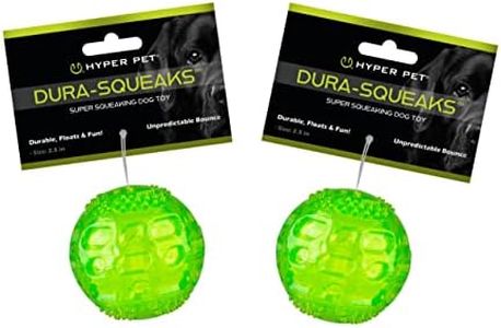 Hyper Pet DuraSqueak Dog Ball Toy, Interactive, Floats, Squeaks, Dog Balls for Fetching, Alternative to Traditional Dog Tennis Balls - for All Breeds