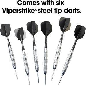 Viper Shot King Steel Tip Dartboard – Regulation Size, Staple-Free Bullseye