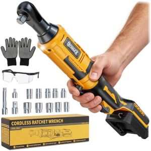 DIYtoolifz 3/8" Cordless Ratchet Wrench 95 ft-lbs with 13 pcs Socket set