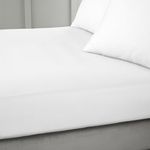 Bianca 400 Thread Count Cotton Sateen King Fitted Sheet White