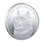 Quikprof Zinc Alloy Doge Coin, 40mm, 1 Pc (Silver)