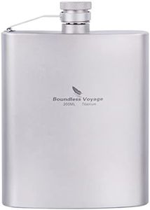 iBasingo 200ml Titanium Hip Flask with Funnel Pocket Wine Pot Outdoor Sports Flat Liquor Flask Camping Portable Flagon Ultralight Whiskey Water Bottle Backpacking Hiking Drinkware Ti3061D