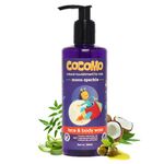 Cocomo Natural Aloe Vera & Coconut Oil Kids Face & Body Wash, Floral Fragrance, Moisture-Rich | Moon Sparkle 300ml (Age: 4+)