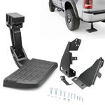 keriolee 75328-01A Truck Rear Bed Step for Ford F150 2021 2022 2023(Excludes Dual Exhaust) Truck Bed Side Step, Retractable Bumper Tailgate Bedstep Black Replace# 75328-01A 7532801A