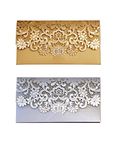 Money Gift Voucher Token Cash Wallet Cards and Envelopes for Wedding Birthday Christmas New Home New Born Laser Cut (Gold and Silver 2 cards)