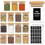 ComSaf 16Pcs Glass Spice Jars with 