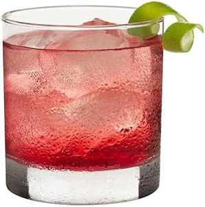 Libbey 917CD Heavy Base Rocks Glasses Set of 12, Rocks Whiskey Glasses Set with Simple Lines, Dishwasher Safe Cocktail Drinking Glasses, Ideal Rocks Glassware for Special Moments