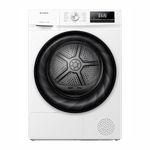 Teknix TKHP9HW 60cm Freestanding 9kg Heatpump Tumble Dryer - AI Sensor Dry - Front Load - Allergy Care - Drying Rack - White - A++ Rated