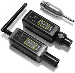 HHLPRO UHF Wireless XLR Transmitter and Receiver with Antenna, 200ft Range, Wireless Microphone Adapter for Dynamic & Condenser Mic, Auto Channel Scanning, Compatible with Audio Mixer, PA System, F20P