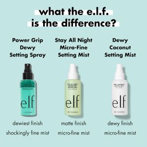 e.l.f. Power Grip Dewy Setting Spray – Long-Lasting Makeup Mist