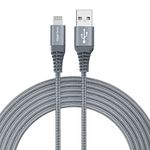 AmazonBasics USB A to Lightning Aluminum with Nylon Braided MFi Certified Charging Cable (Grey, 1.8 meter)