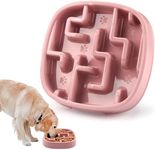 Joyfia Slow Feeder Dog Bowl, Anti-Choking Puzzle Feeding Bowl for Dry, Wet & Raw Food, Slow Down Eating, Prevents Overeating, Puppy Training, Maze Dog Dishes for Small Medium Breeds Cats Pets (Pink)