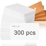 Baoswi 300 Pcs Blank Mini Business Card, Kraft Paper Learning Card, Premium Blank White Cards, Small Note Card, Thanksgiving Day Gift Card, Message Vocabulary Card, Index Cards, 3.4×2.1 in White Business Cards