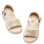 Kiderence Toddler Girls Sandals Little Girls Kids Summer Shoes Toddler Gold Sandals Size 7