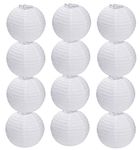 Tmade 12 Pack 6" White Paper Lanterns for Birthday Baby Shower Wedding Party Garden Home Decoration