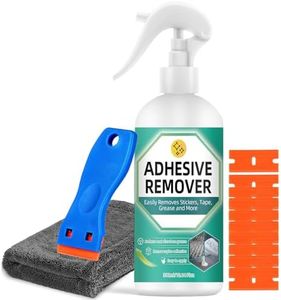 Balldanlu Adhesive Remover Spray, Glue Remover with Plastic Scraper and Towel, Surface Safe Sticky Stuff Remover for Car, Windows, Floor, Sticker Remover Rapidly Removes Labels, Gum, Tape, Wax