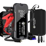 Instant Power Jump Starters - Jump Starter Power Pack and Air Compressor 4000 Amp 12 Volt - Portable Jump Starter Power Pack, Car Battery Jump Start 12-Volt Power Bank, 150PSI for Cars Vans Motorbikes