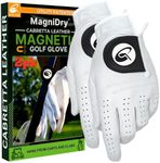 Golf Glove – Voted #1 for Comfort at The Professional Golf Merchandise Show in Orlando – Premium Cabretta Leather, Magnet-Driven Airflow to Stay Dry Between Shots (2pk M/L)