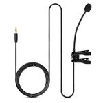 Movo ACM400 Flexible Gooseneck Omnidirectional Microphone for Motovlogging Moto Vlog Action Cam Helmet Mic - Clip on Microphone for Motorcycle Vloggers - Compatible with GoPro Media Mod