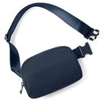 ODODOS Unisex Mini Belt Bag with Adjustable Strap Fanny Pack Small Waist Pouch for Workout Running Traveling Hiking, Navy Glitter