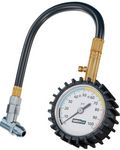 Tire Pressure Gauge 100 PSI - Large Dial Numbers & 45° Angle Chuck, Accurate Air Pressure Gauge for Tires