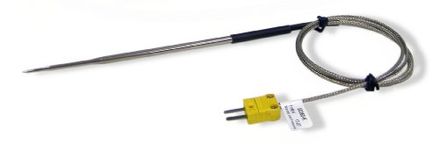 Cooper-Atkins 50360-K Type K Oven Needle Thermocouple Probe with Stainless Steel Overbraid Cable, -40 to Plus 500 Degrees F Temperature Range