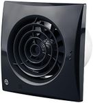 Blauberg UK CALM BLACK 100 Blauberg Low Noise Energy Efficient Bathroom Extractor Fan 100mm-Standard, 7.5 W, 240 V