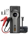 NASTIMA Jump Starter with Air Compressor, 4-in-1 Jump Starter Power Bank, Car Battery Booster with Portable Tire Inflator, 12000mAh Power Pack with Digtal Display,Emergency Light