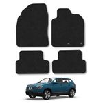 Car Mats Compatible with Nissan Qashqai (2007-2014) Tailored Fit Black Carpet Car Floor Mats Set Accessory Custom Fit 4 Pieces - Anti Slip Backing & Black Binding Trim Edge