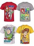 Disney Toy Story Woody Buzz Lightyear Forky Rex Slinky Dog Toddler Boys 4 Pack T-Shirts Toy Story 4 3T