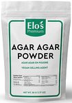 Agar Agar Powder by Elo’s Premium (50 g) Packaged in Canada, Vegan Gelling Agent, Vegetarian Cheese Powder, Gluten Free & Keto Friendly, Healthy Gelatin Substitute Thickener, Odor Free, Perfect for Vegan Cheese, Jellies, Vegan Desserts and More