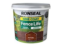 Ronseal RSLOCFLCE5L One Coat Fence Life, Red Cedar, 5 Litre