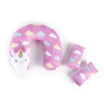 Tadpoles Tadpoles Travel Pillow & Strap Cover Set Unicorn, Pink, Pink