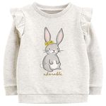 DHASIUE Baby Girls Unicorn Sweatshirt Jumper T-Shirt Cute Long Sleeved Tops Casual Cotton Tee Shirts Kids Toddler Clothes Age 1 2 3 4 5 6 7 Years (11# Rabbit/Grey, 2-3 Years)