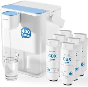 Frizzlife MD40 Electric Water Filter Dispenser with 6 Filters, 400 Gallon, NSF/ANSI 53&42&372, Reduce Lead, PFAS, 6 Months Filter Life Pitcher, Countertop Rechargeable Instant System