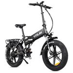 VITILAN V3 2.0 Folding Electric Bike, 1200W Ebike with 48V 13Ah Battery, 40+ Miles Long Range, 20 Inches Fat Tires, Max 28MPH High-Speed Electric Bicycle for Adults, Fast Commuting (Black)