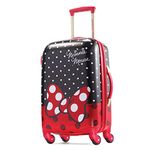 American Tourister Disney Minnie Mouse All Ages Hard Side Spinner, Minnie Mouse Red Bow, International Carry-on