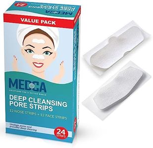 MEDca Deep Cleansing Blackhead Pore Strips - Pack of 24 Peel - Off Blackhead Remover and Pore Unclogging Strips for Nose and Face, Chin, Forehead & Healthier Looking Skin