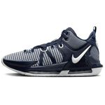 Nike Lebron Witness 7 (Team) Basketball Shoes (DZ3299-002, Wolf Grey/Wolf Grey/White), Midnight Navy/Midnight Navy/White, 10